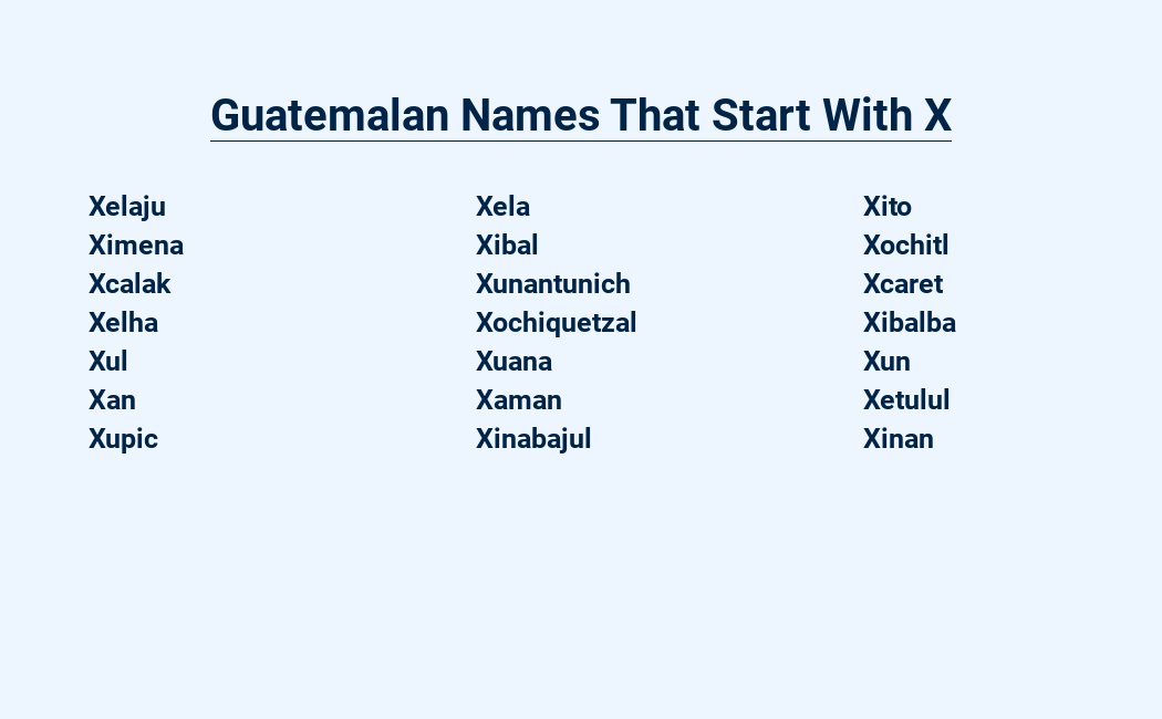 guatemalan names that start with x