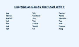 Guatemalan Names That Start With Y – Unique and Meaningful