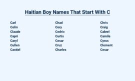 Haitian Boy Names That Start With C – Unique and Meaningful