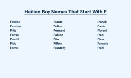 Haitian Boy Names That Start With F – For A Certain Style