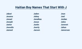 Haitian Boy Names That Start With J – Joyful and Meaningful