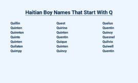 Haitian Boy Names That Start With Q – Explore Unique Names