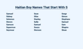 Haitian Boy Names That Start With S – A Collection You’ll Love