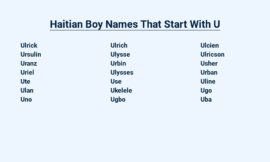 Haitian Boy Names That Start With U – Unique and Meaningful
