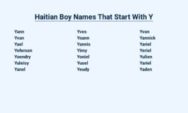 Haitian Boy Names That Start With Y – Unique and Meaningful