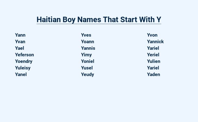 Read more about the article Haitian Boy Names That Start With Y – Unique and Meaningful