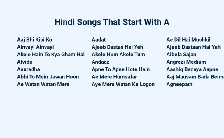 Read more about the article Hindi Songs That Start With A – Strings of Melodies