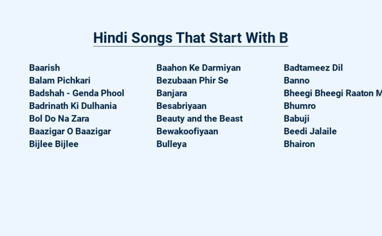 Read more about the article Hindi Songs That Start With B – Melodious Magic