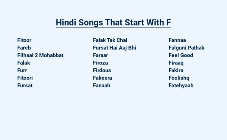 Read more about the article Hindi Songs That Start With F – For Your Next Karaoke Night