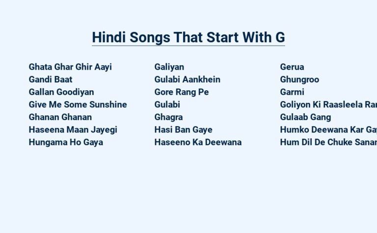 Read more about the article Hindi Songs That Start With G – Golden Melody