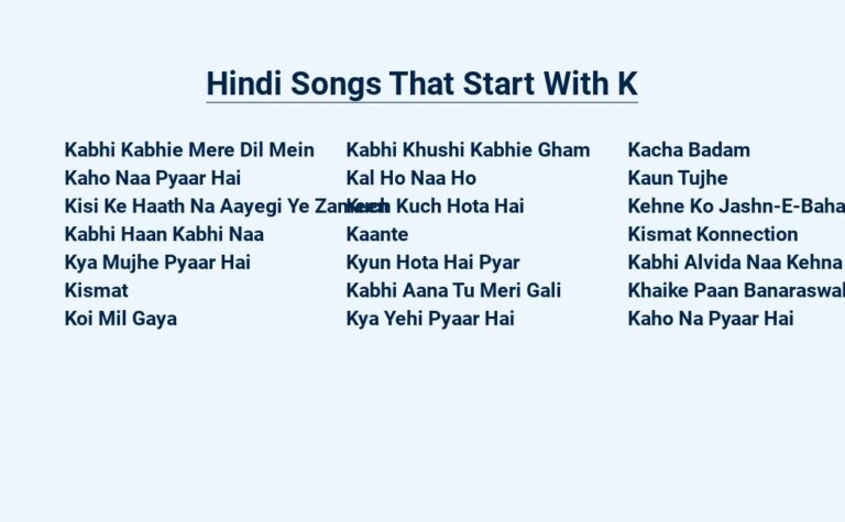 Read more about the article Hindi Songs That Start With K – Soothing Melodies