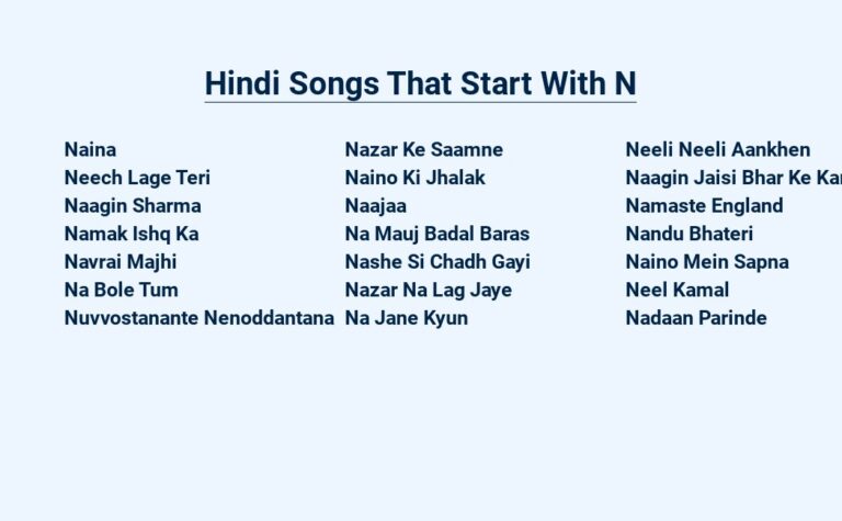 Read more about the article Hindi Songs That Start With N – Nostalgia In Music