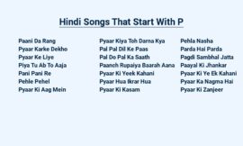 Hindi Songs That Start With P – Peppy Beats