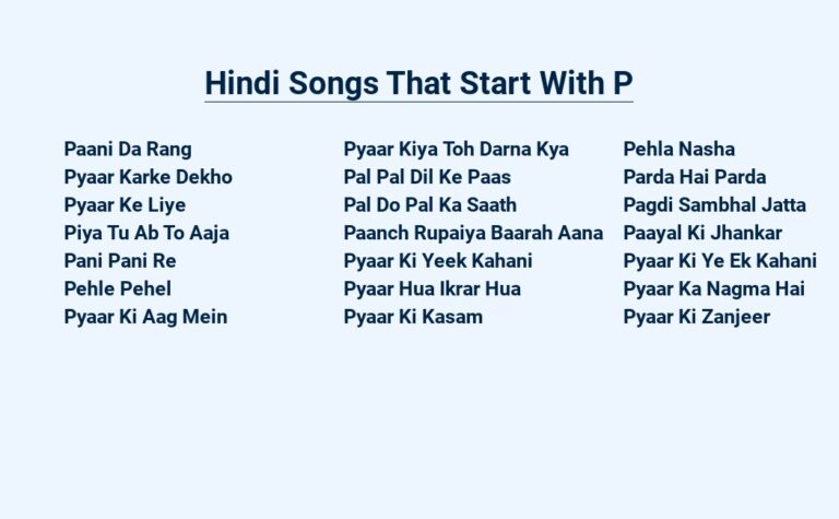 Read more about the article Hindi Songs That Start With P – Peppy Beats