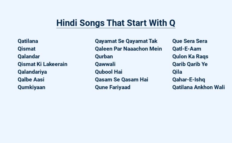 Read more about the article Hindi Songs That Start With Q – Timeless Melodies