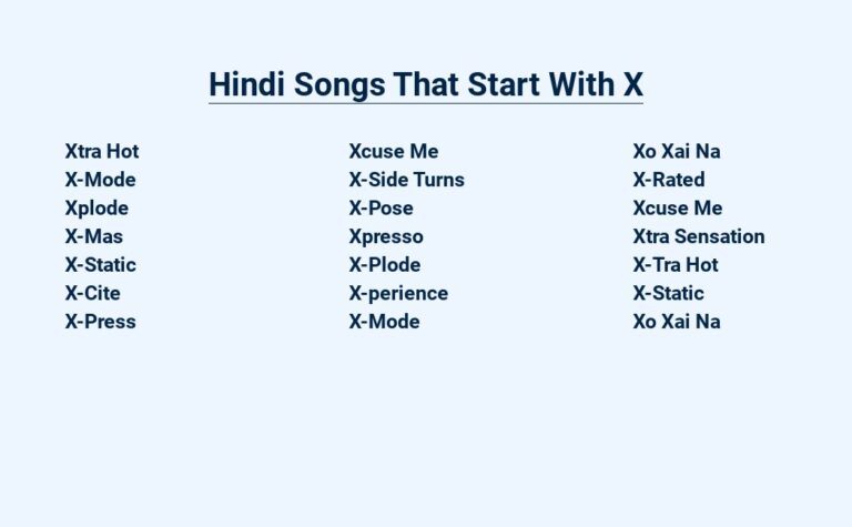 Read more about the article Hindi Songs That Start With X – Melodious Tunes