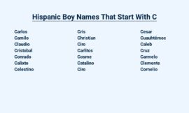 Hispanic Boy Names That Start With C – The Ultimate List