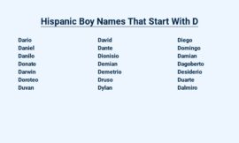 Hispanic Boy Names That Start With D – Unique and Meaningful
