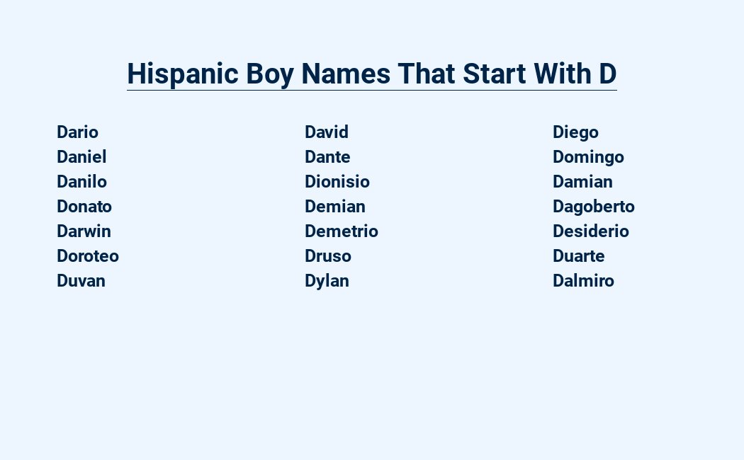 hispanic boy names that start with d