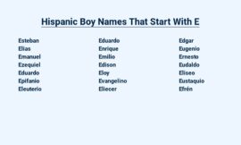 Hispanic Boy Names That Start With E – For Your Little Prince