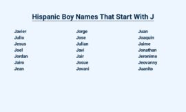 Hispanic Boy Names That Start With J – Culture and Tradition