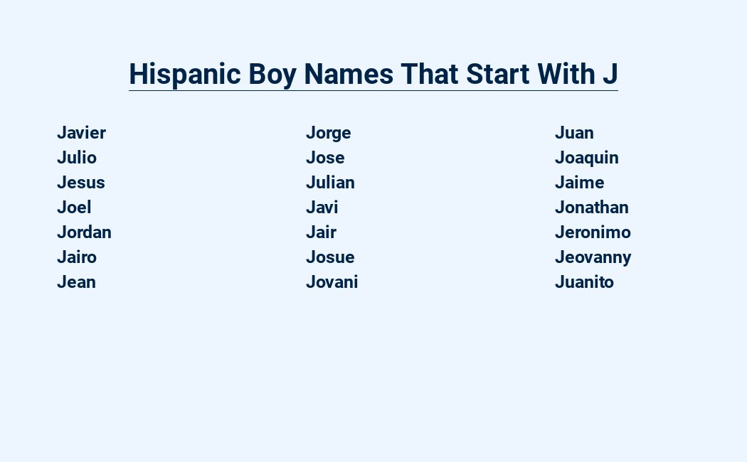 hispanic boy names that start with j