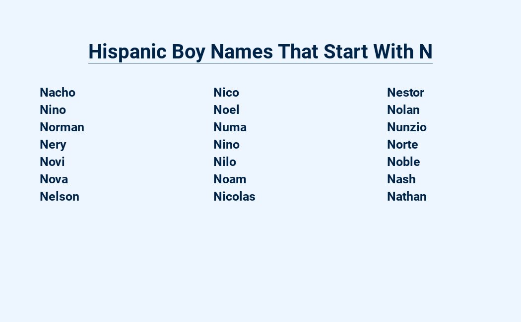 hispanic boy names that start with n