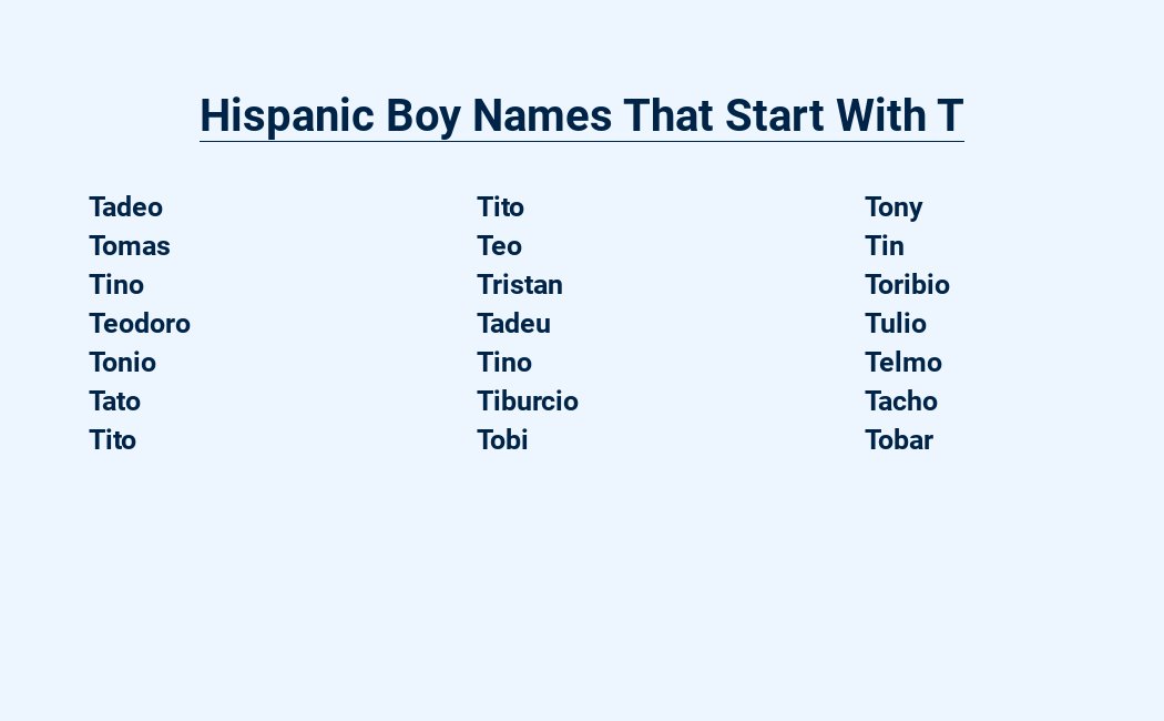 hispanic boy names that start with t