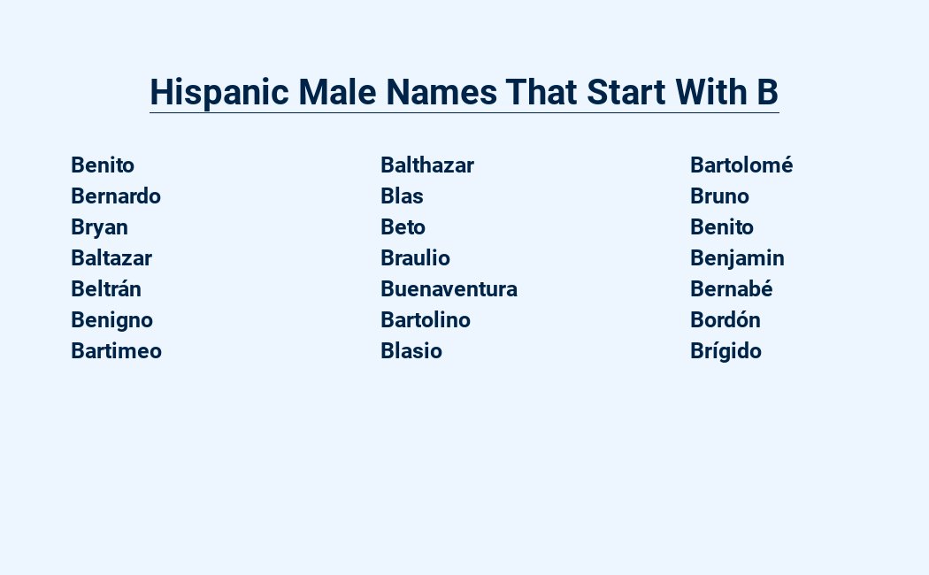 hispanic male names that start with b