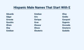 Hispanic Male Names That Start With E – A Unique Touch