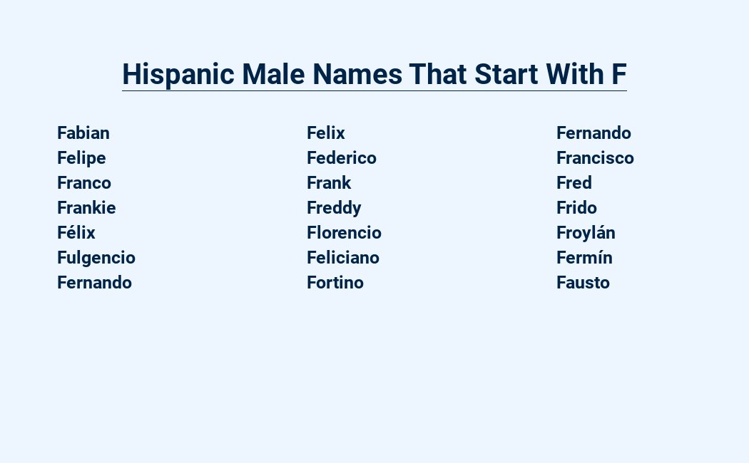 hispanic male names that start with f