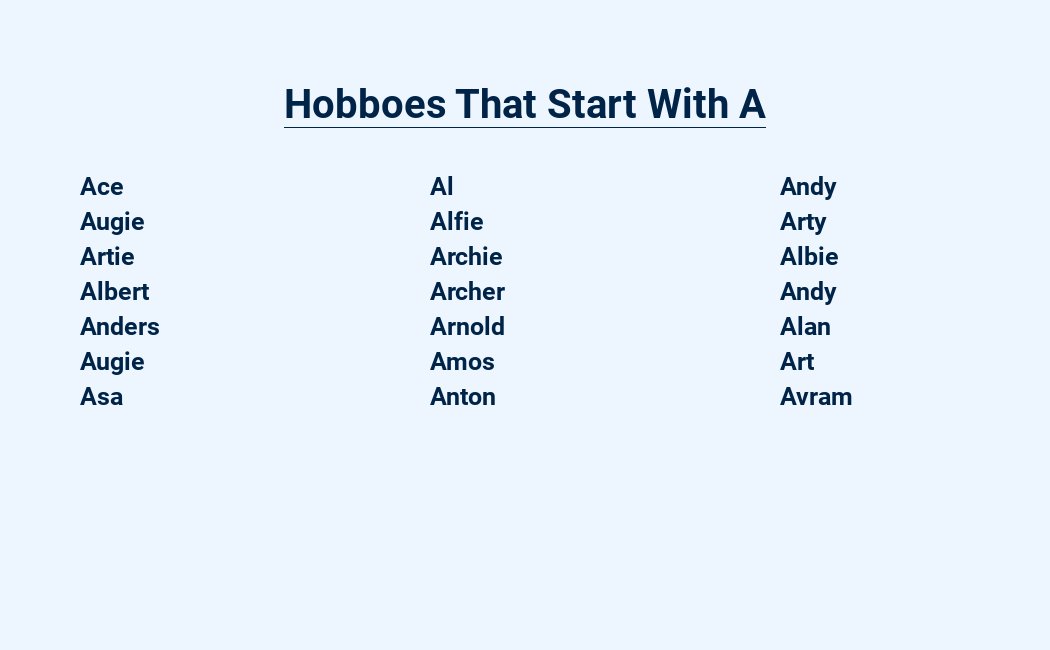 hobboes that start with a