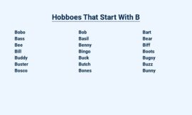 Hobboes That Start With B – A Historical Perspective