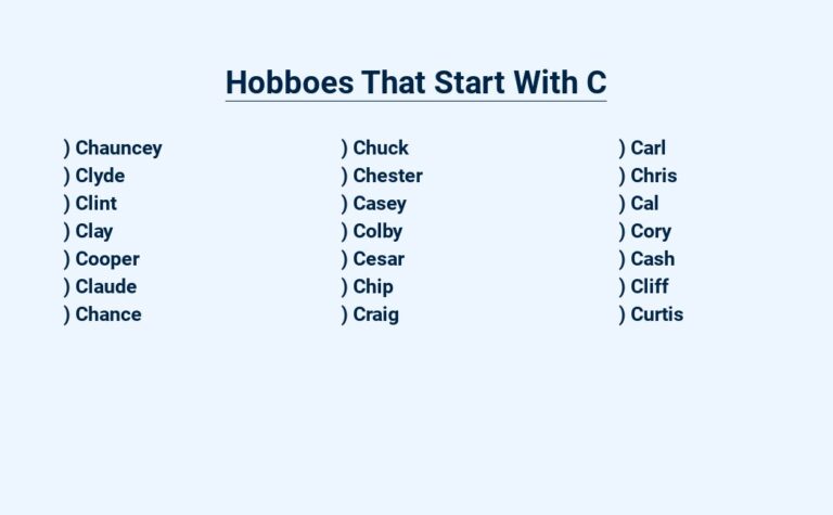 Read more about the article Hobboes That Start With C – Across the Country