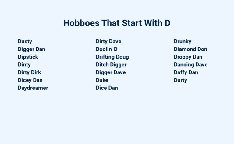 Read more about the article Hobboes That Start With D – Delving deep into the terminology