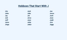 Hobboes That Start With J – The Joyful Jamboree of Names