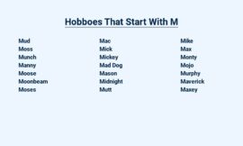 Hobboes That Start With M- Mysteries Unraveled