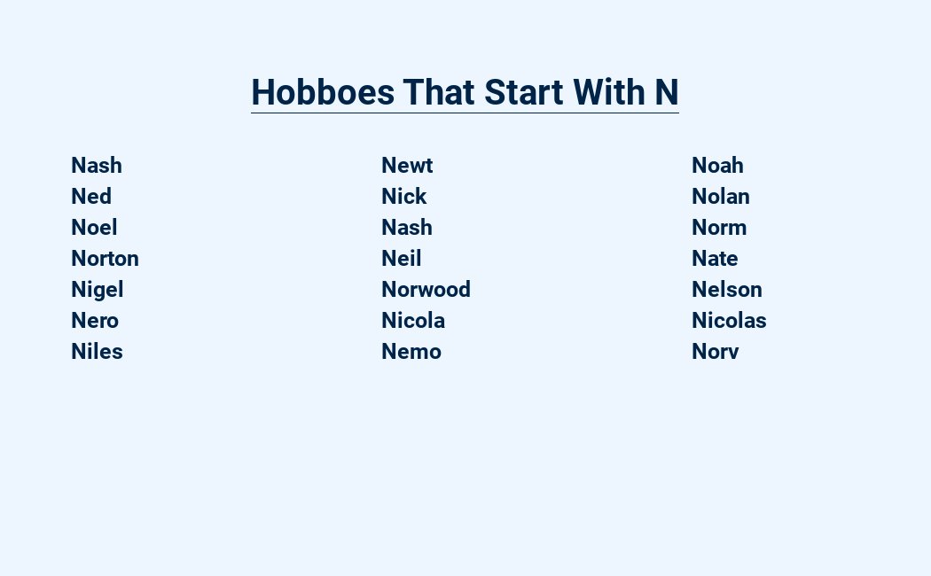 Hobboes That Start With N