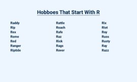 Hobboes That Start With R – Rolling with the R’s