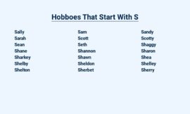 Hobboes That Start With S – The Art of Survival