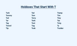 Hobboes That Start With T – Terrific and Unique