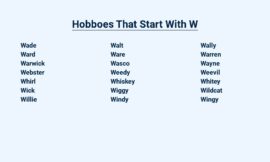 Hobboes That Start With W – Unraveling Hidden Wanderlust