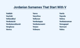 Jordanian Surnames That Start With V – Hidden Jewels