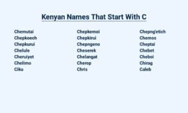 Kenyan Names That Start With C – A Unique Collection