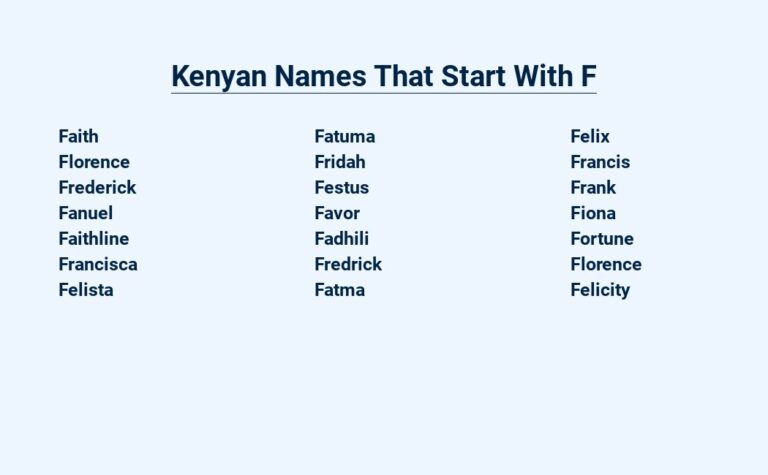 Read more about the article Kenyan Names That Start With F – Unique and Meaningful