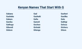 Kenyan Names That Start With G – Distinctive and Meaningful