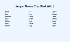 Kenyan Names That Start With L – The Unique Essence of Kenyan Culture