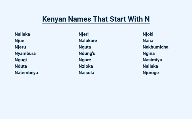 Read more about the article Kenyan Names That Start With N – A Cultural Journey