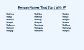 Kenyan Names That Start With W – A Journey into Kenyan Heritage