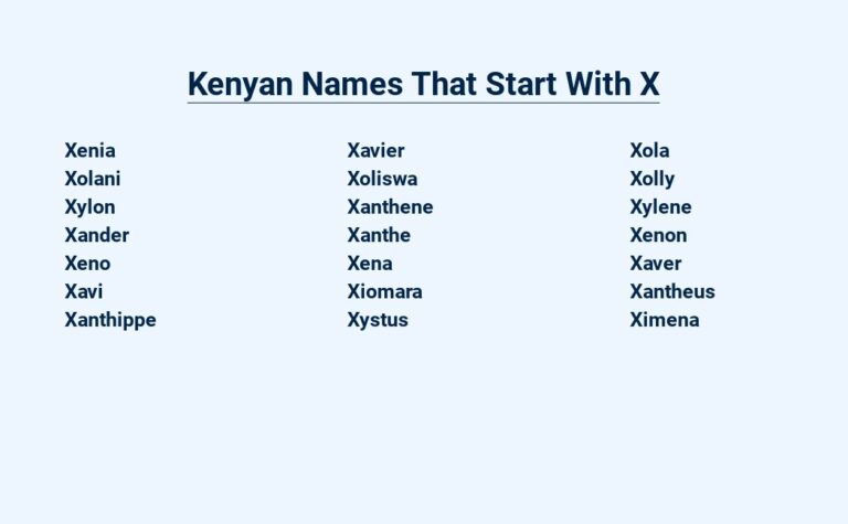 Read more about the article Kenyan Names That Start With X – Tracing Our Roots